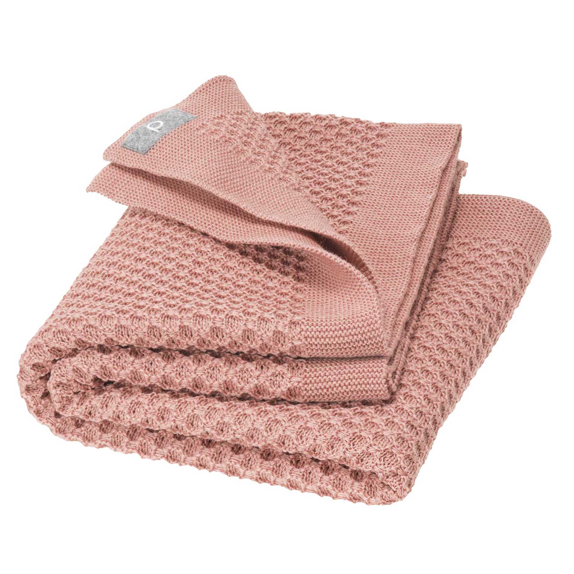 Waben-Strickdecke
